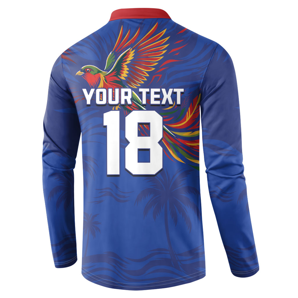 Haiti Heritage Football 2026 Custom Button Sweatshirt Hispaniolan Trogon Bird