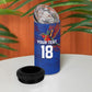 Haiti Heritage Football 2026 Custom 4 in 1 Can Cooler Tumbler Hispaniolan Trogon Bird