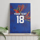 Haiti Heritage Football 2026 Custom Canvas Wall Art Hispaniolan Trogon Bird