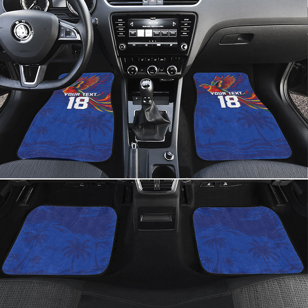 Haiti Heritage Football 2026 Custom Car Mats Hispaniolan Trogon Bird