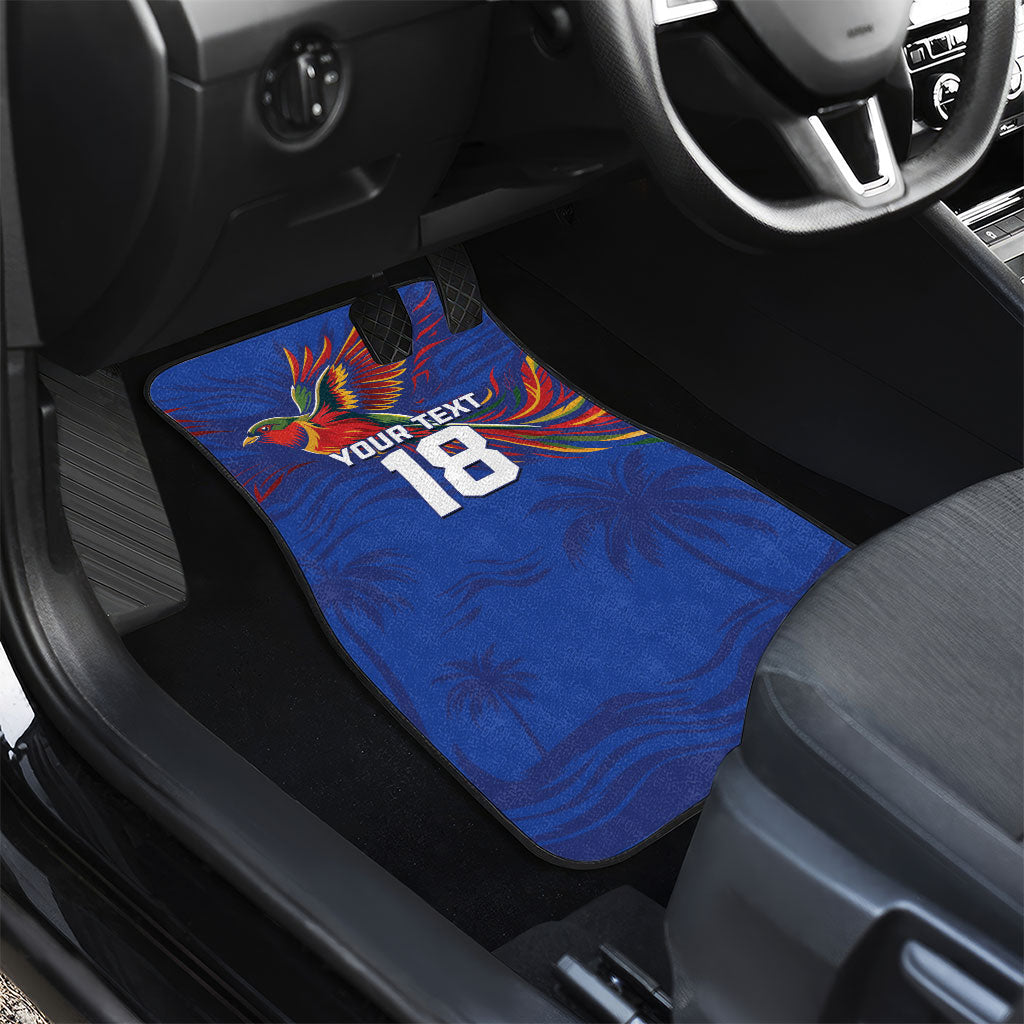 Haiti Heritage Football 2026 Custom Car Mats Hispaniolan Trogon Bird
