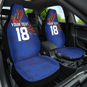 Haiti Heritage Football 2026 Custom Car Seat Cover Hispaniolan Trogon Bird