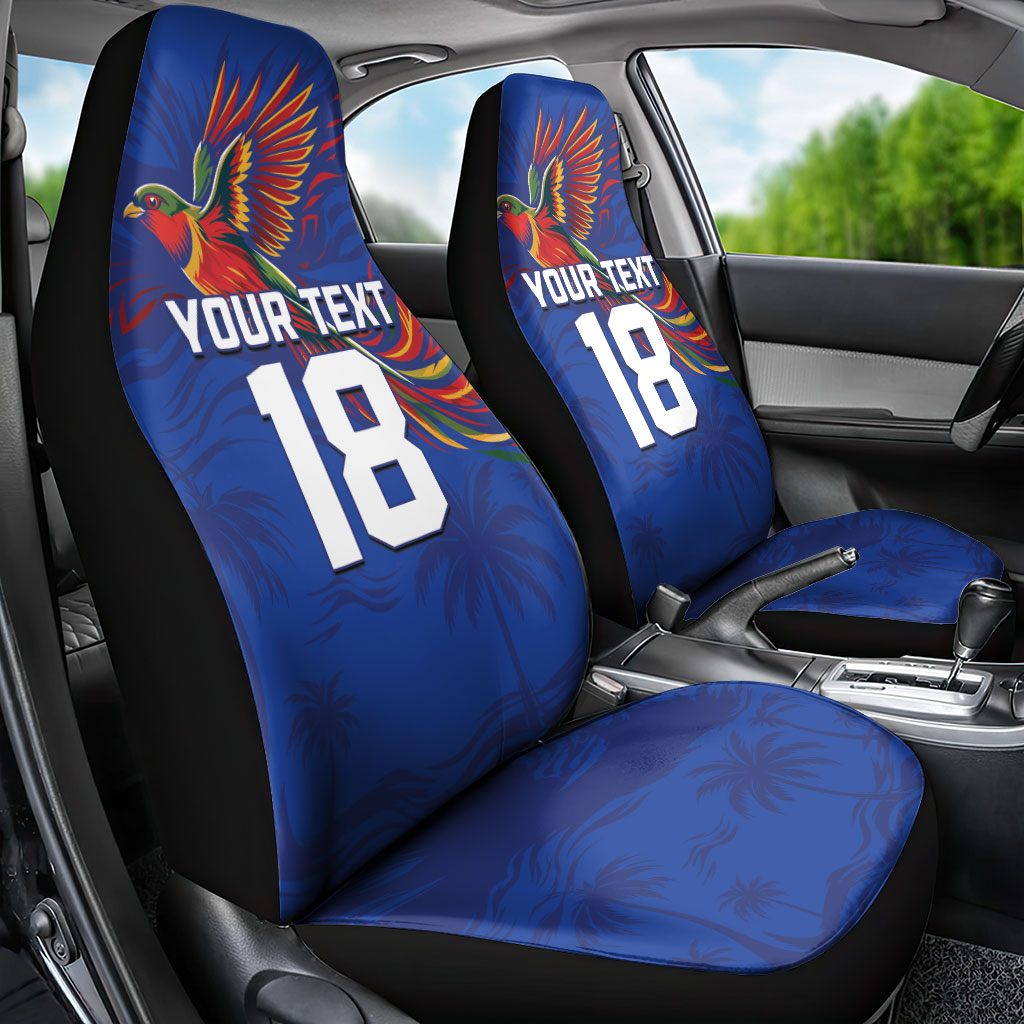 Haiti Heritage Football 2026 Custom Car Seat Cover Hispaniolan Trogon Bird