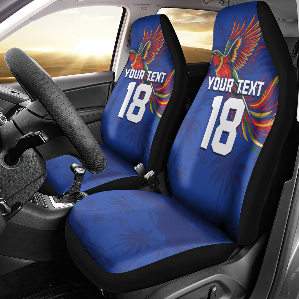 Haiti Heritage Football 2026 Custom Car Seat Cover Hispaniolan Trogon Bird