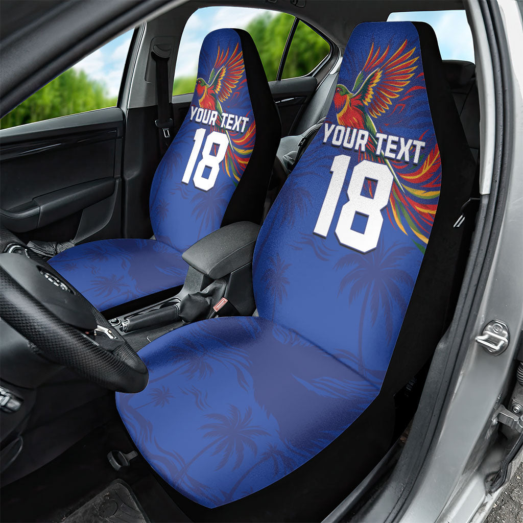 Haiti Heritage Football 2026 Custom Car Seat Cover Hispaniolan Trogon Bird