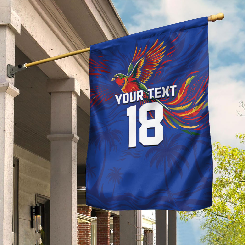 Haiti Heritage Football 2026 Custom Garden Flag Hispaniolan Trogon Bird