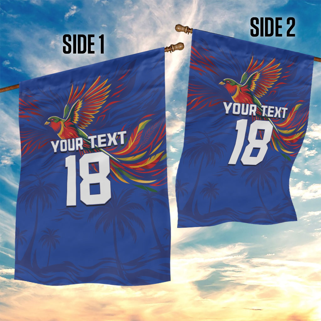 Haiti Heritage Football 2026 Custom Garden Flag Hispaniolan Trogon Bird