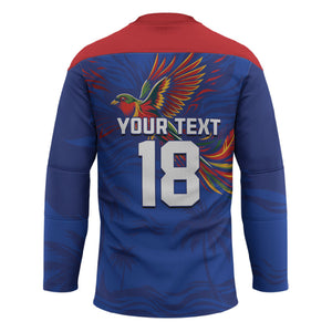 Haiti Heritage Football 2026 Custom Hockey Jersey Hispaniolan Trogon Bird