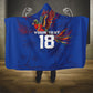 Haiti Heritage Football 2026 Custom Hooded Blanket Hispaniolan Trogon Bird