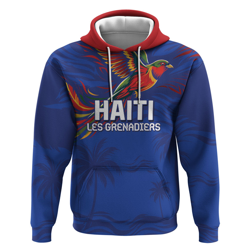 Haiti Heritage Football 2026 Custom Hoodie Hispaniolan Trogon Bird