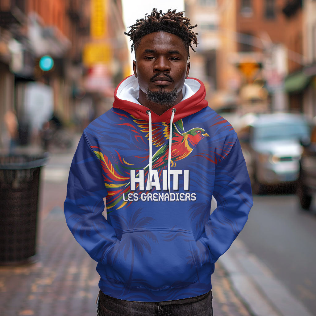 Haiti Heritage Football 2026 Custom Hoodie Hispaniolan Trogon Bird