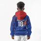 Haiti Heritage Football 2026 Custom Kid Hoodie Hispaniolan Trogon Bird