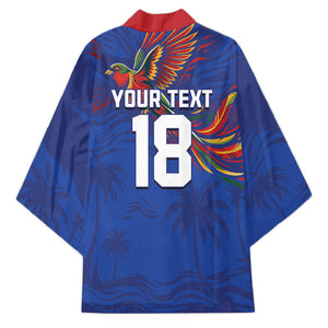 Haiti Heritage Football 2026 Custom Kimono Hispaniolan Trogon Bird