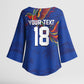Haiti Heritage Football 2026 Custom Kimono Sleeve Blouse Hispaniolan Trogon Bird