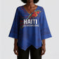 Haiti Heritage Football 2026 Custom Kimono Sleeve Blouse Hispaniolan Trogon Bird