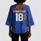 Haiti Heritage Football 2026 Custom Kimono Sleeve Blouse Hispaniolan Trogon Bird