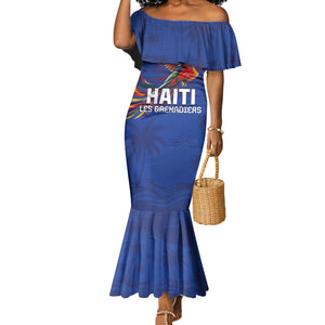 Haiti Heritage Football 2026 Custom Mermaid Dress Hispaniolan Trogon Bird