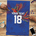 Haiti Heritage Football 2026 Custom Puzzle Hispaniolan Trogon Bird