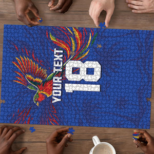 Haiti Heritage Football 2026 Custom Puzzle Hispaniolan Trogon Bird