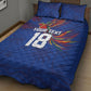 Haiti Heritage Football 2026 Custom Quilt Bed Set Hispaniolan Trogon Bird