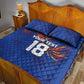 Haiti Heritage Football 2026 Custom Quilt Bed Set Hispaniolan Trogon Bird