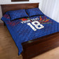 Haiti Heritage Football 2026 Custom Quilt Bed Set Hispaniolan Trogon Bird