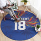 Haiti Heritage Football 2026 Custom Round Carpet Hispaniolan Trogon Bird