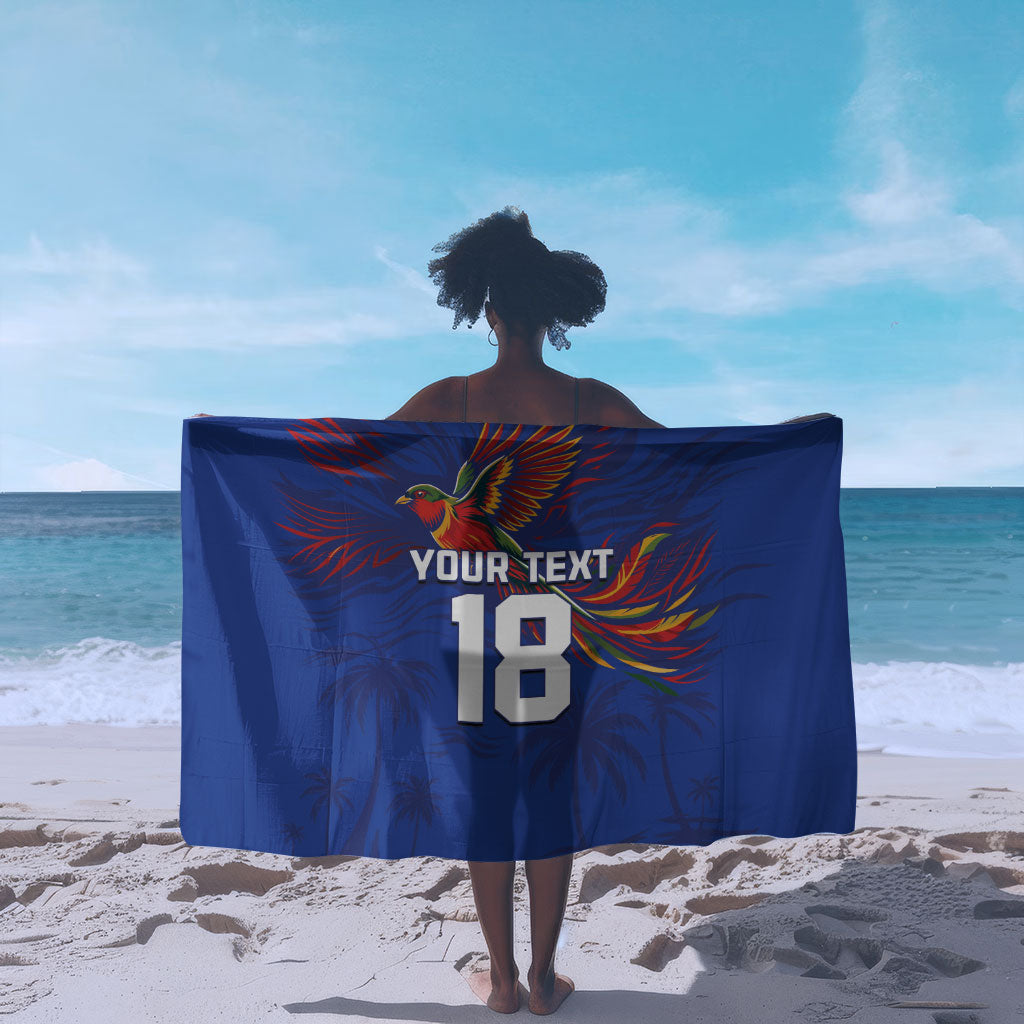 Haiti Heritage Football 2026 Custom Sarong Hispaniolan Trogon Bird