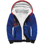 Haiti Heritage Football 2026 Custom Sherpa Hoodie Hispaniolan Trogon Bird