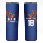 Haiti Heritage Football 2026 Custom Skinny Tumbler Hispaniolan Trogon Bird