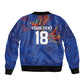Haiti Heritage Football 2026 Custom Sleeve Zip Bomber Jacket Hispaniolan Trogon Bird