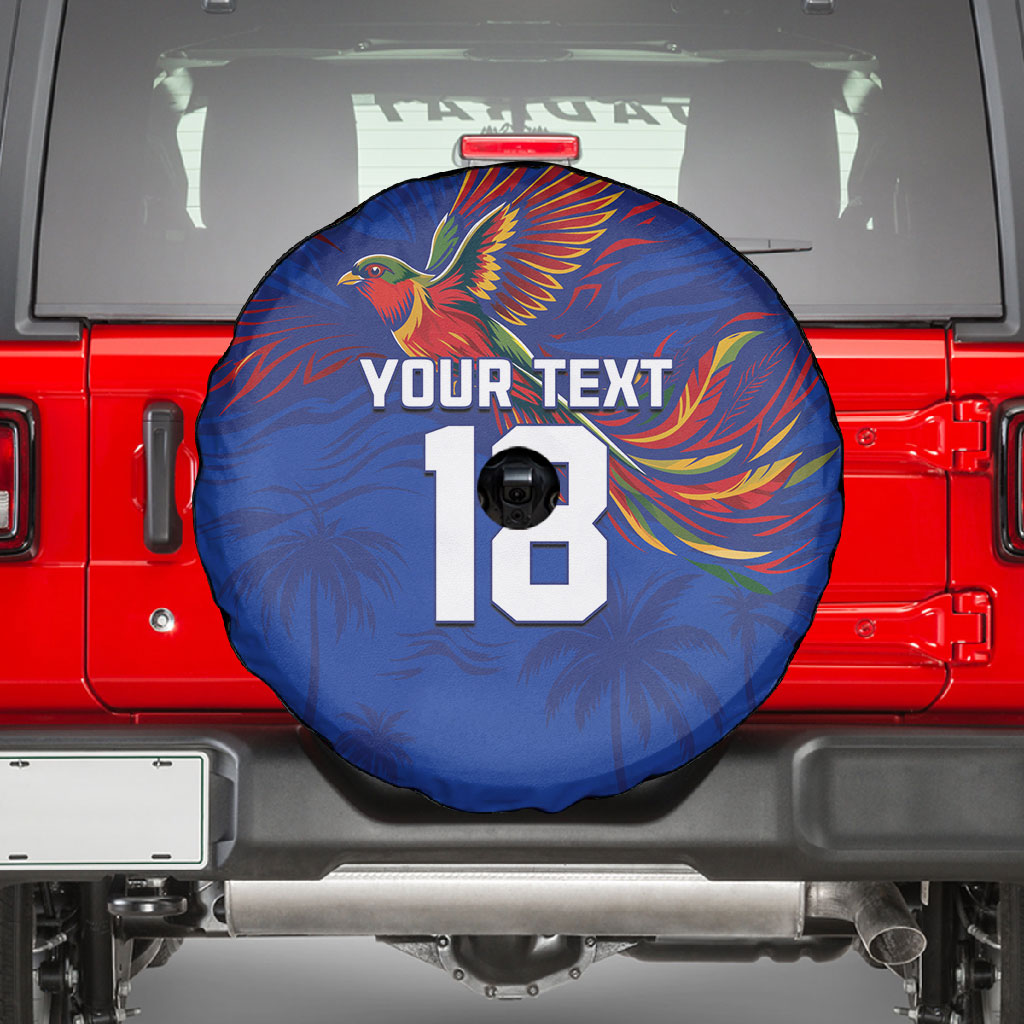 Haiti Heritage Football 2026 Custom Spare Tire Cover Hispaniolan Trogon Bird