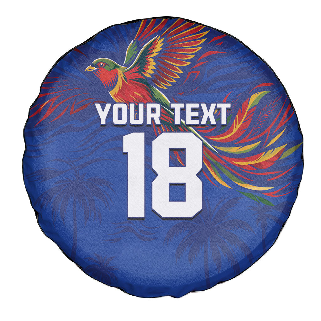 Haiti Heritage Football 2026 Custom Spare Tire Cover Hispaniolan Trogon Bird