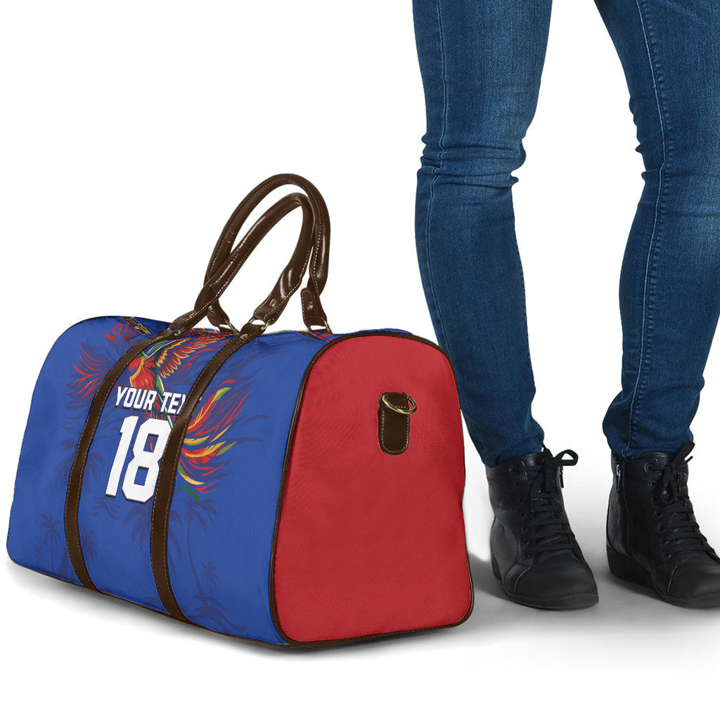 Haiti Heritage Football 2026 Custom Travel Bag Hispaniolan Trogon Bird