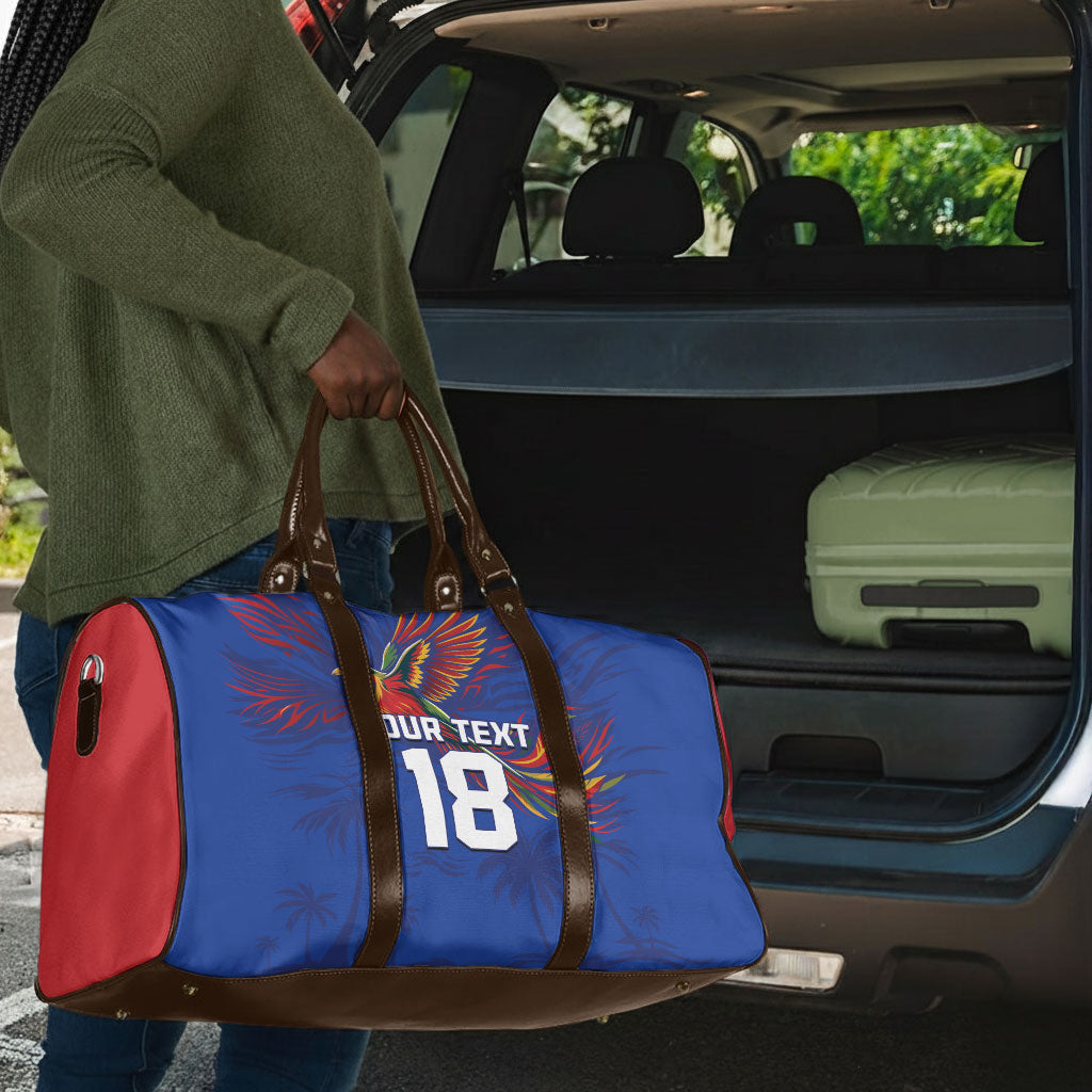Haiti Heritage Football 2026 Custom Travel Bag Hispaniolan Trogon Bird