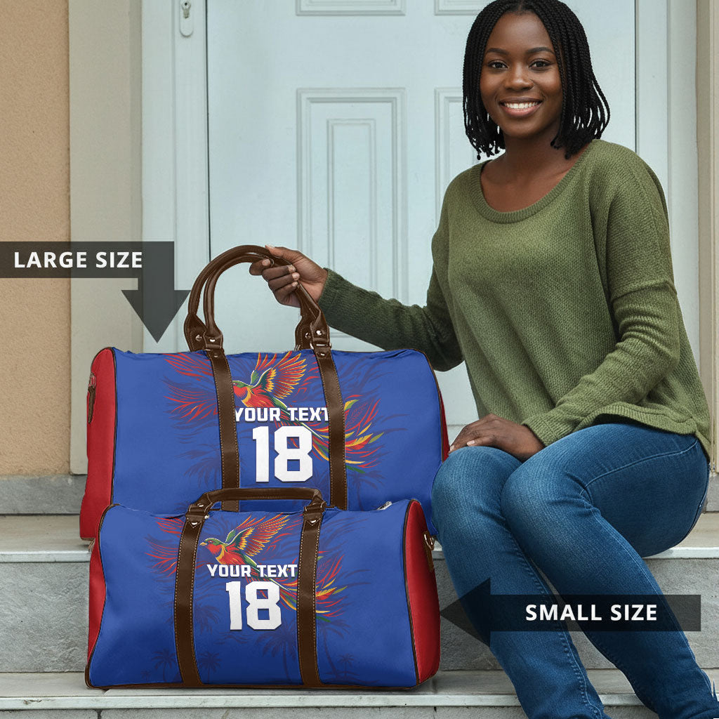 Haiti Heritage Football 2026 Custom Travel Bag Hispaniolan Trogon Bird