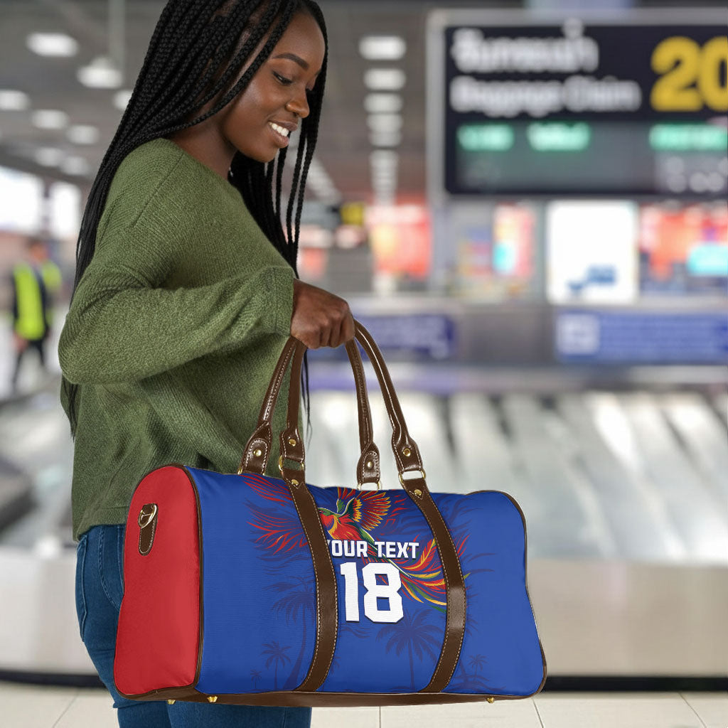 Haiti Heritage Football 2026 Custom Travel Bag Hispaniolan Trogon Bird