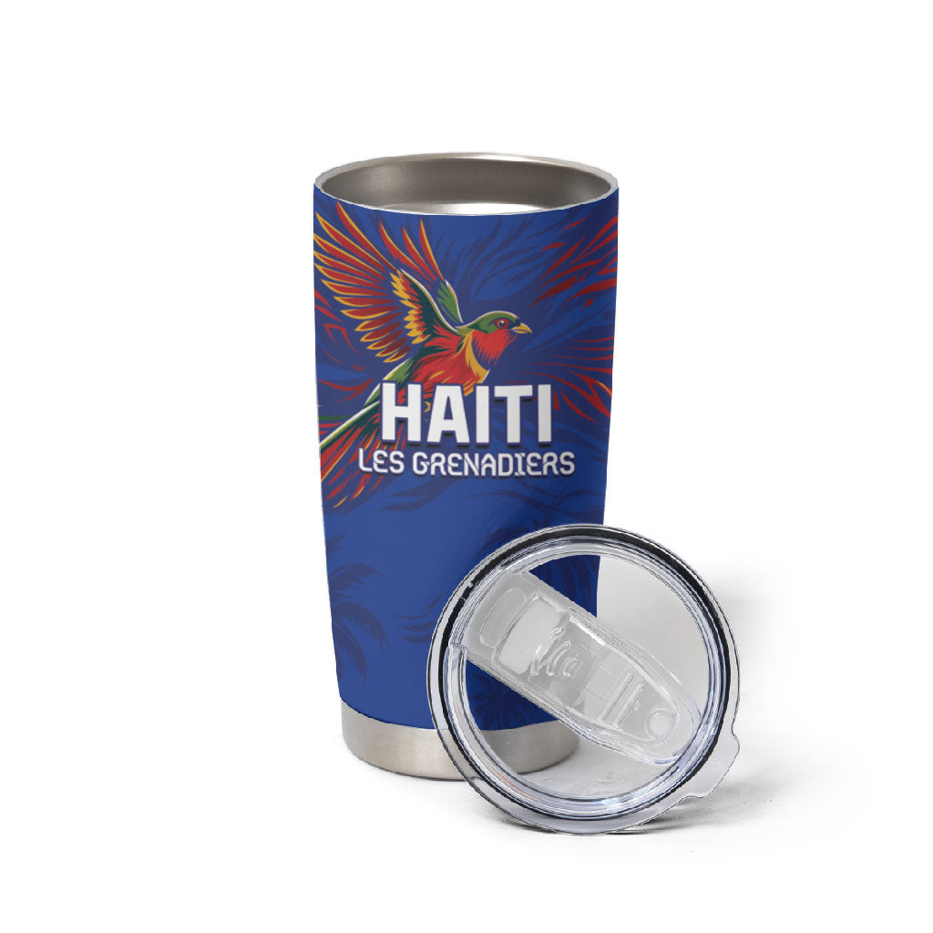 Haiti Heritage Football 2026 Custom Tumbler Cup Hispaniolan Trogon Bird