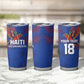 Haiti Heritage Football 2026 Custom Tumbler Cup Hispaniolan Trogon Bird