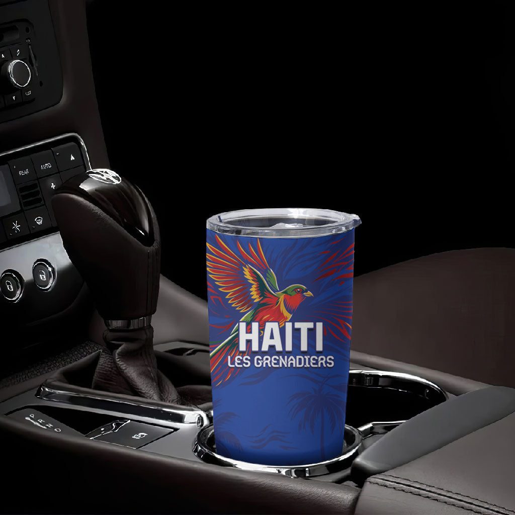 Haiti Heritage Football 2026 Custom Tumbler Cup Hispaniolan Trogon Bird
