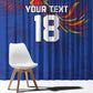 Haiti Heritage Football 2026 Custom Window Curtain Hispaniolan Trogon Bird