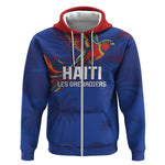 Haiti Heritage Football 2026 Custom Zip Hoodie Hispaniolan Trogon Bird