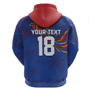 Haiti Heritage Football 2026 Custom Zip Hoodie Hispaniolan Trogon Bird