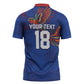 Haiti Heritage Football 2026 Custom Zipper Polo Shirt Hispaniolan Trogon Bird