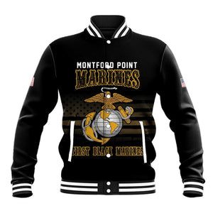 Honoring First Black Marines Baseball Jacket The Montford Point Heroes - African Pride