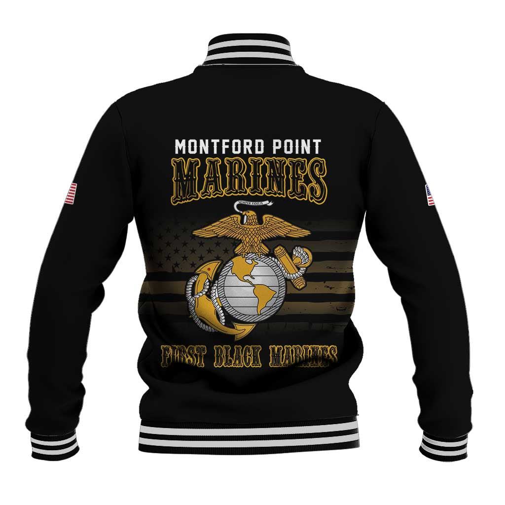 Honoring First Black Marines Baseball Jacket The Montford Point Heroes - African Pride