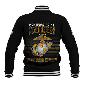 Honoring First Black Marines Baseball Jacket The Montford Point Heroes - African Pride