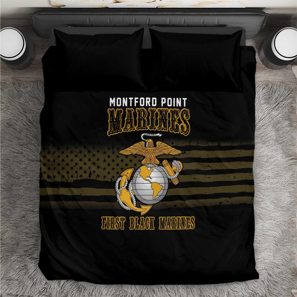 Honoring First Black Marines Bedding Set The Montford Point Heroes - African Pride