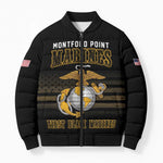 Honoring First Black Marines Bomber Puffer Jacket The Montford Point Heroes