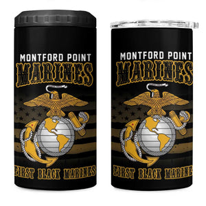 Honoring First Black Marines 4 in 1 Can Cooler Tumbler The Montford Point Heroes - African Pride